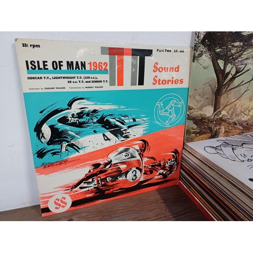 806 - A collection of vinyl records to include Isle of Man TT, Joan Baez, Psyche, Manfred Mann & Mike Hug,... 