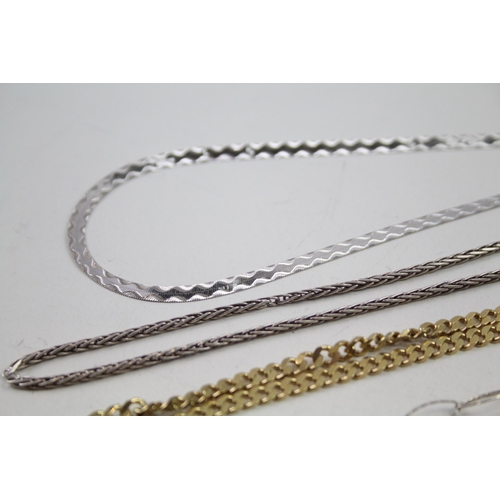 2118 - Eight silver chain necklaces - approx. gross weight 77g