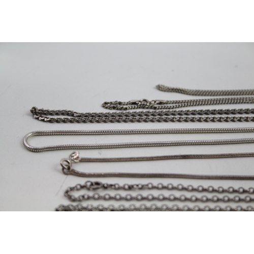 2131 - Twelve silver chain necklaces - approx. gross weight 71g