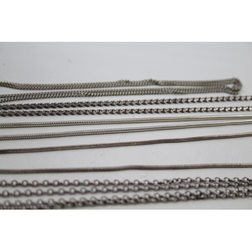 2131 - Twelve silver chain necklaces - approx. gross weight 71g