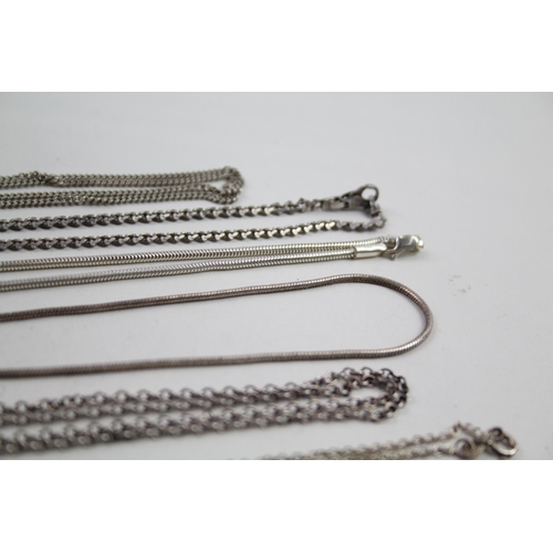 2131 - Twelve silver chain necklaces - approx. gross weight 71g