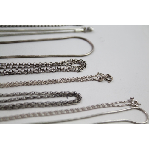 2131 - Twelve silver chain necklaces - approx. gross weight 71g