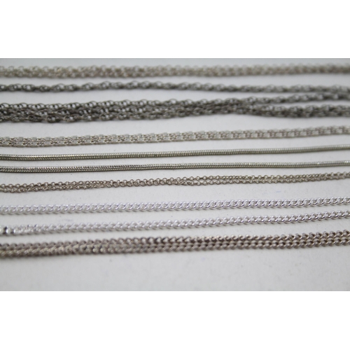 2131 - Twelve silver chain necklaces - approx. gross weight 71g