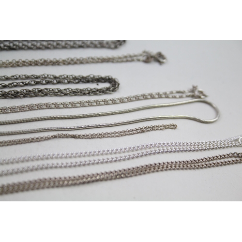 2131 - Twelve silver chain necklaces - approx. gross weight 71g