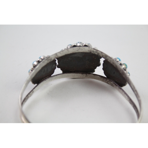 2132 - Two .925 silver bangles - approx. gross weight 67g