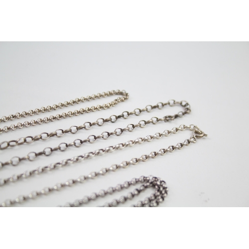 2138 - Eight silver chain necklaces - approx. gross weight 99g