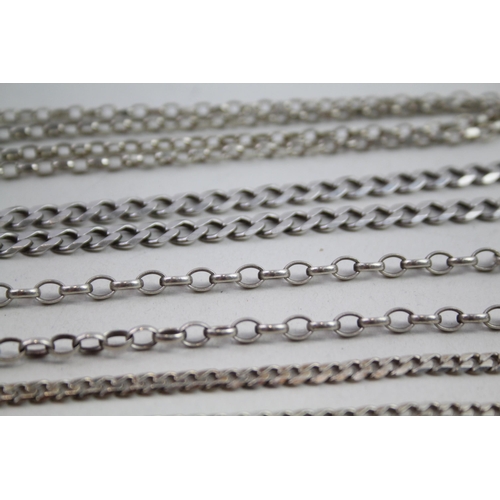 2142 - Four silver chain necklaces - approx. gross weight 67g