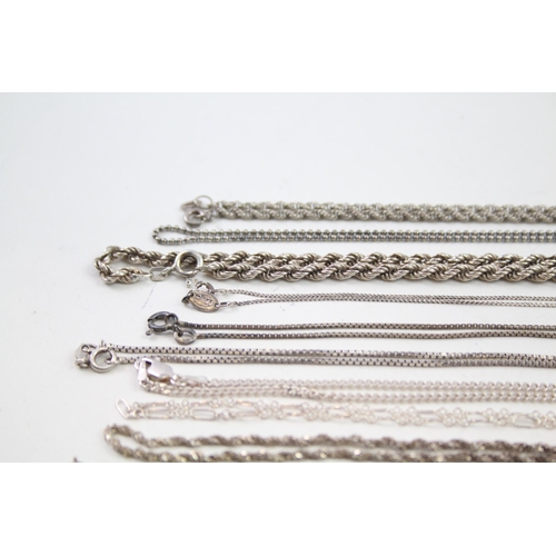 2160 - Twelve .925 silver chain necklaces - approx. gross weight 53g