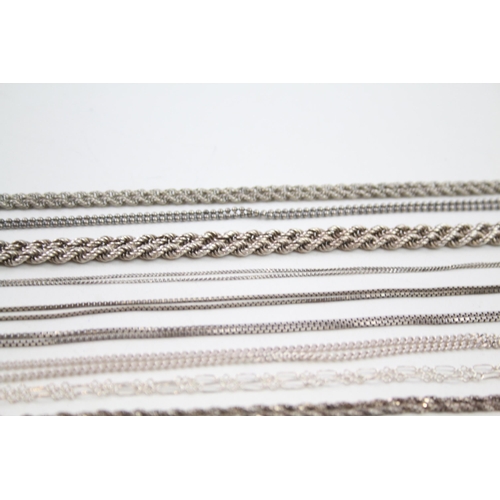 2160 - Twelve .925 silver chain necklaces - approx. gross weight 53g