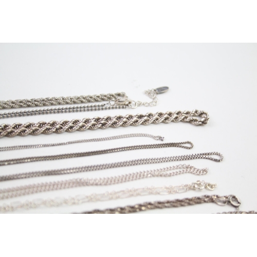 2160 - Twelve .925 silver chain necklaces - approx. gross weight 53g