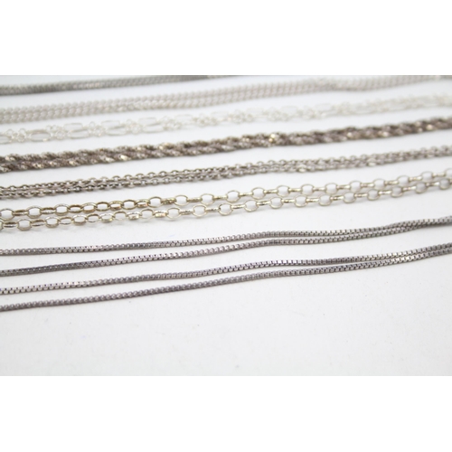 2160 - Twelve .925 silver chain necklaces - approx. gross weight 53g