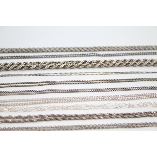 2160 - Twelve .925 silver chain necklaces - approx. gross weight 53g