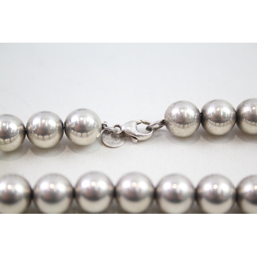 2165 - A Tiffany & Co. .925 silver beaded bracelet - approx. gross weight 19g