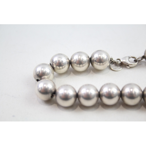 2165 - A Tiffany & Co. .925 silver beaded bracelet - approx. gross weight 19g