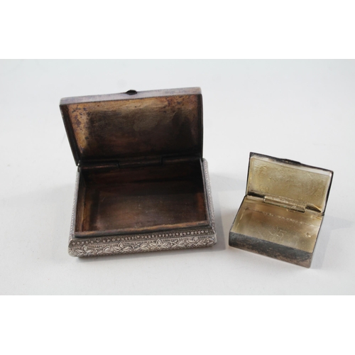 2217 - Two hallmarked .925 and .950 silver trinket boxes - approx. gross weight 80g