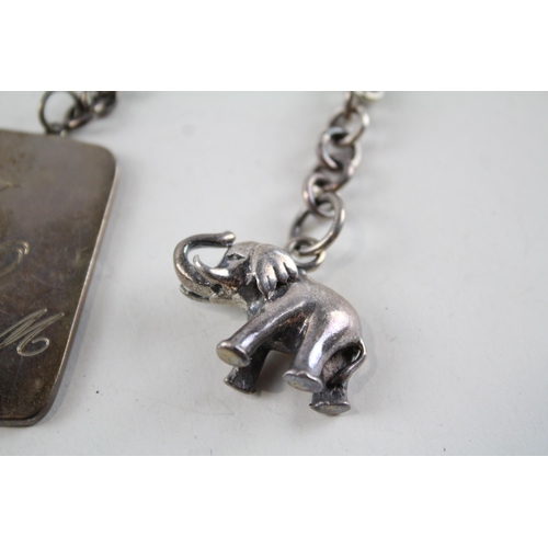 2220 - Two .925 sterling silver keyrings - approx. gross weight 62g