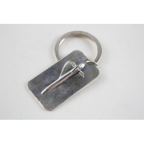 2221A - A hallmarked .925 sterling silver Concorde keyring - approx. gross weight 27g