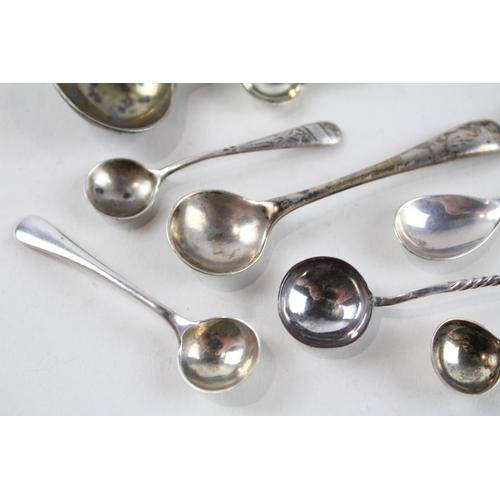 2227 - Ten hallmarked .925 silver salt spoons - approx. gross weight 52g