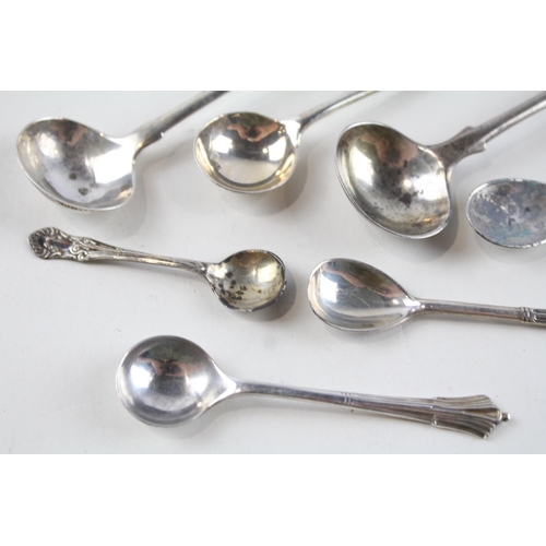 2229 - Seven hallmarked .925 silver condiment spoons - approx. gross weight 57g