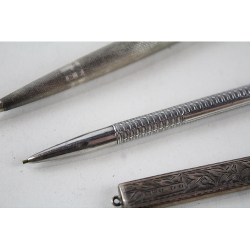 2231 - Three .925 sterling silver pencils - approx. gross weight 29g