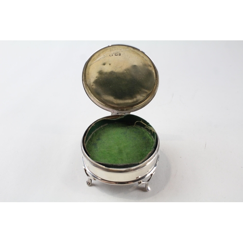 2238 - A hallmarked .925 sterling silver trinket box - approx. gross weight 82g