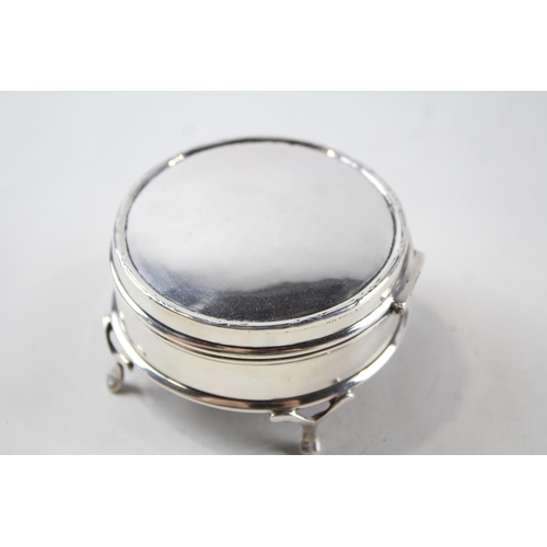 2238 - A hallmarked .925 sterling silver trinket box - approx. gross weight 82g