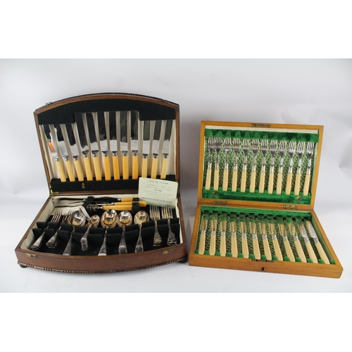 454 - Two cased Harrison Fisher & Co. cutlery sets