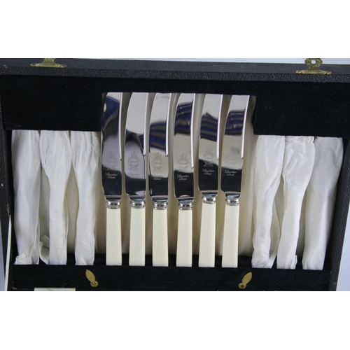 455 - Four cased cutlery sets