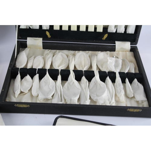 455 - Four cased cutlery sets