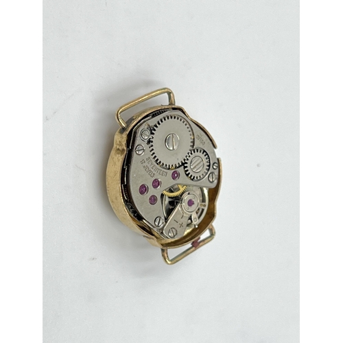 2054 - An Ingersoll 9ct gold cased 17 jewel lever mechanical lady's wristwatch - approx. gross weight inclu... 