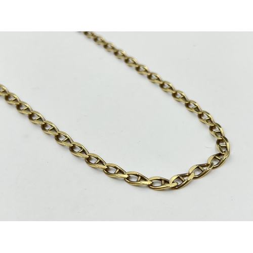 2062 - A 9ct gold 60cm chain necklace - approx. gross weight 17.5g