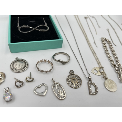 2072 - A collection of .925 silver jewellery - approx. gross weight 50g