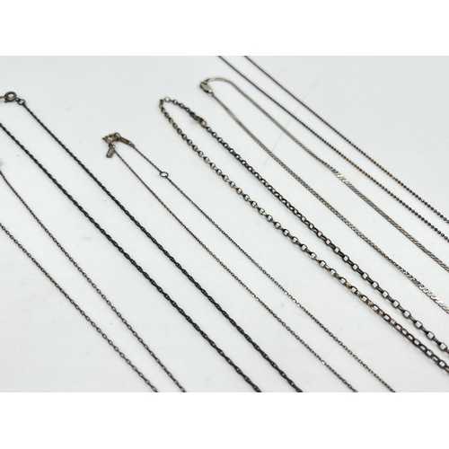 2085 - A collection of .925 silver pendant necklaces