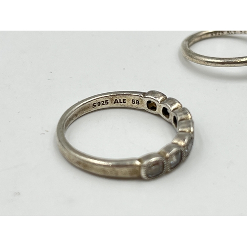 2092 - Five Pandora .925 silver dress rings - approx. gross weight 14g