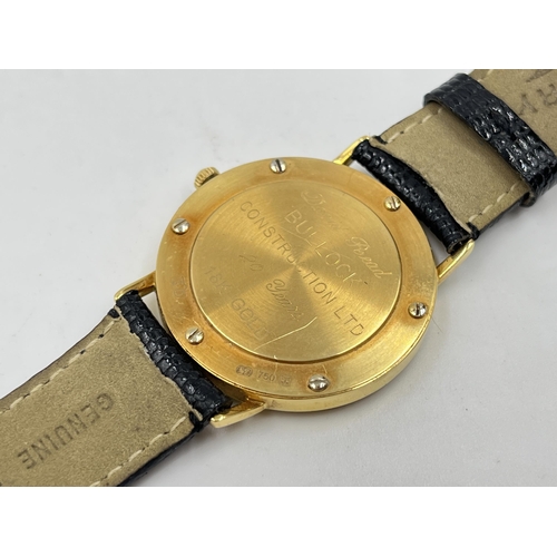 2180 - A boxed Rotary Elite 18ct gold quartz men's wristwatch - approx. gross weight with movement and stra... 