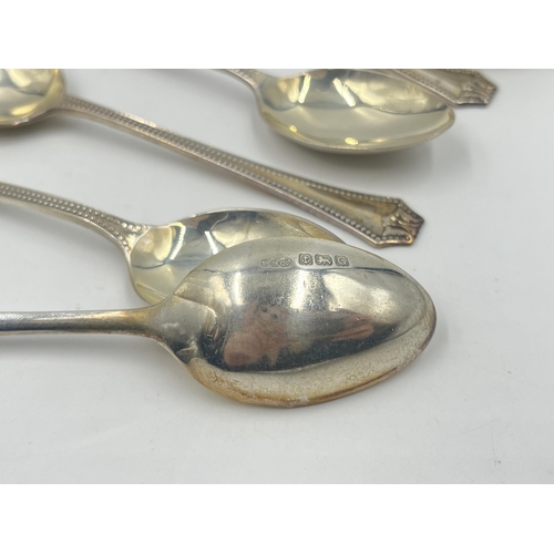 2188 - Six Wilmot Manufacturing Co. hallmarked Birmingham silver teaspoons - approx. gross weight 104g