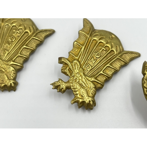 2258 - Three AVRN paratroopers cap badges, one 6th Airborne Vietnam and two 3rd Airborne