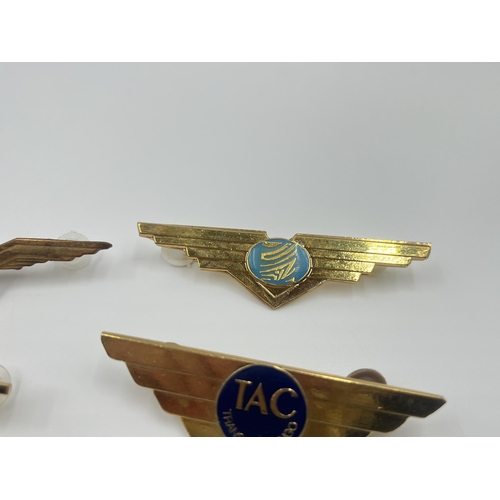 2259 - Eleven airline badges to include Trans Air Benin, Trans Air Congo etc.