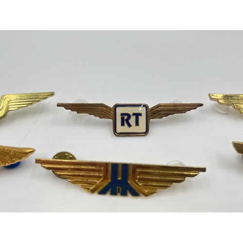 2259 - Eleven airline badges to include Trans Air Benin, Trans Air Congo etc.