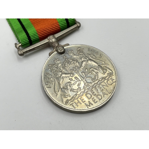 2267 - Five British military medals, two WWI presented to 43526 PTE. R. Titterington Durh. L. I. and three ... 