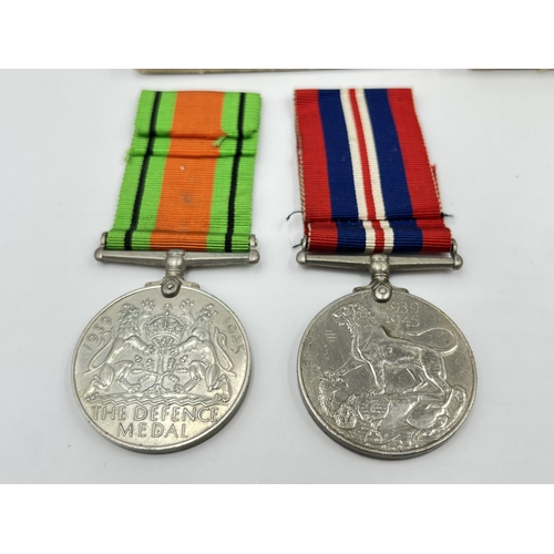 2267 - Five British military medals, two WWI presented to 43526 PTE. R. Titterington Durh. L. I. and three ... 