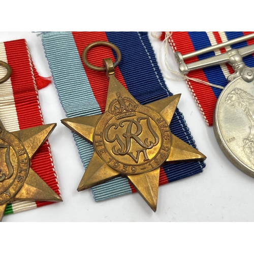 2272 - Three WWII medals, War, The 1939-1945 Star and The Italy Star with box