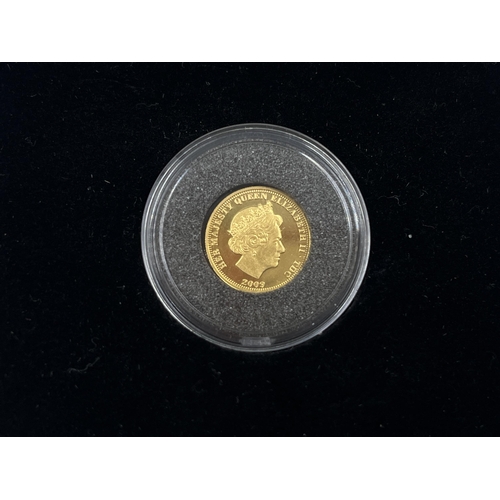 2345 - A boxed 2009 Tristan Da Cunha Charles Darwin 1/25th of an ounce .999 gold 1 crown coin with certific... 