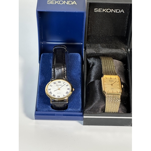 2169 - Four boxed quartz wristwatches, three Sekonda and one Accurist