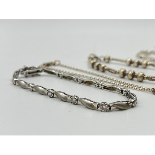 2106 - A collection of .925 silver bracelets - approx. gross weight 28g