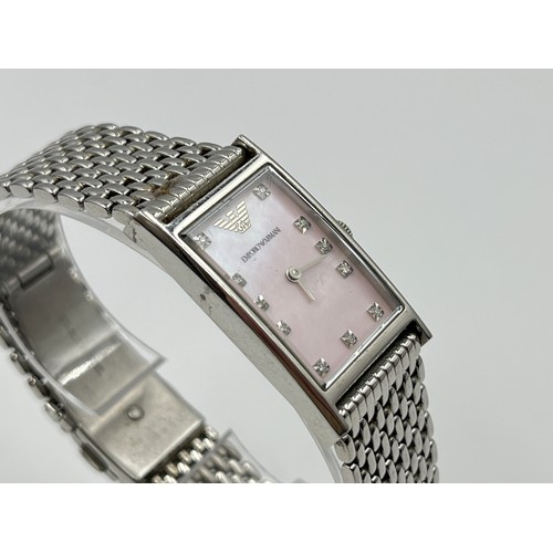 A boxed Emporio Armani AR 3153 quartz lady s wristwatch with