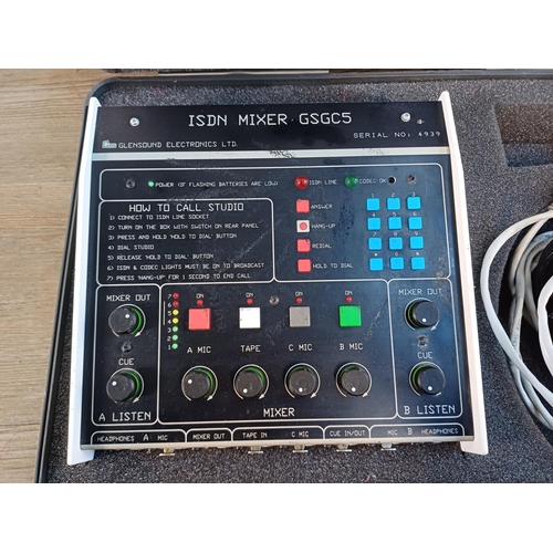 824 - A cased Glensound Electronics Ltd. GSGC5 ISDN mixer with power adaptor