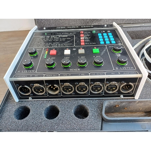 824 - A cased Glensound Electronics Ltd. GSGC5 ISDN mixer with power adaptor