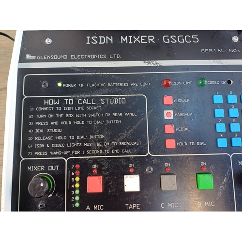 824 - A cased Glensound Electronics Ltd. GSGC5 ISDN mixer with power adaptor