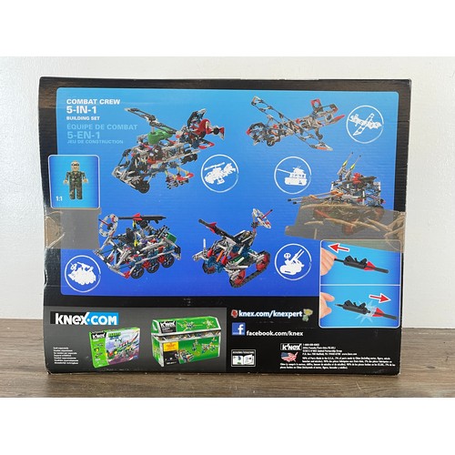 492 - A boxed K'Nex 5 in 1 combat crew building set